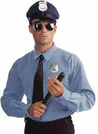 Police Officer Kit Hat Glasses Badge Club Lay Down The Law This Halloween With This Assort Police Officer Costume Police Costume Police Halloween Costumes