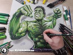 Hulk of a different color: Drawing The Hulk Character Illustration Mihai Alin Ion