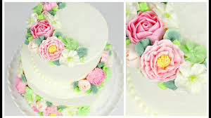 Liz shows how to decorate a wedding cake topper with giant roses made on a marshmallow! Buttercream Flower Wedding Cake Tutorial Cake Style Youtube