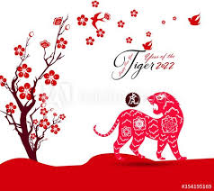 Chinese New Year 2022 Year Of The Tiger Lunar New Year Banner Design Template Zodiac Sign Abstract In 2020 Banner Template Design Banner Design Year Of The Tiger