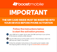 Just insert the sim card into your device to get connected. Activate Your New Boost Mobile Device