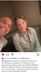 Joe ran into Axl Rose in Greece : r/JoeRogan