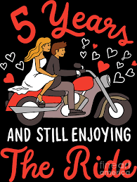 5th fifth wedding anniversary christmas holiday ornament mr. 5th Wedding Anniversary 5 Years Enjoying The Ride Digital Art By Haselshirt