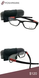 Mens Black And Clear Glasses Oakley Ox8091 03 53 Men S Black Frame Eyeglasses Oakley Oakley Frames Black Frame
