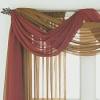 Pair of voile sheer window curtains or matching valance scarf in 19 colors. 1