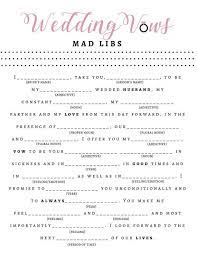 Bridal Shower Game Wedding Vow Mad Libs Etsy Wedding Vows Wedding Mad Libs Fun Bridal Shower Games