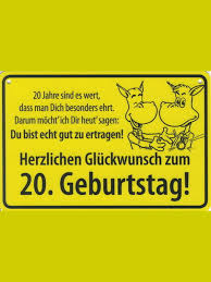 Herzlichen Gluckwunsch Zum 20 Nett 2 95