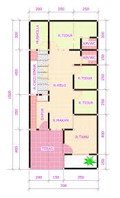 Denah rumah ukuran 6 x 10 dengan 3 kamar all desain via alldesains.blogspot.com. Desain Rumah Kamar Tidur 3 Cek Bahan Bangunan