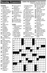 Newsday crossword puzzle answers for today. Newsday Crossword Puzzle Creators Syndicate