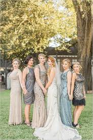 Black And Gold Gatsby Wedding Mismatched Bridesmaids Neutral Bridesmaid Dresses Mismatched Bridesmaid Dresses