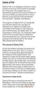 Zakat Al Fitr