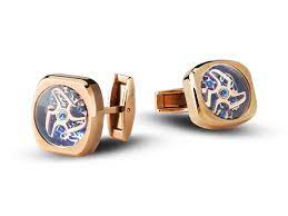 Le Rhone Pink Gold Plated Spinning Cufflinks