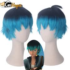 Ok i'm going to my first anime convention and i all ready have a long wavy blue wig that i want to use. Luka Couffaine Cosplay Wig Short Black Blue Hair Cosplay Anime Cosplay Heat Resistant Synthetic Wigs Halloween Cosplay For Men Movie Tv Costumes Aliexpress