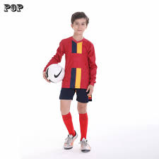 كرة قدم للأطفال كرة القدم مجموعات طويلة الأكمام الطفل أزياء كرة قدم قصان  رياضية عدة ملابس