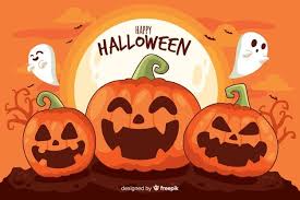 Halloween images hd background background scary background spooky background halloween wallpaper get hd halloween backgrounds for iphone, desktop, tumblr and other websites. Pumpkins And Ghosts Halloween Background Free Vector Halloween Backgrounds Happy Halloween Halloween Laptop Backgrounds