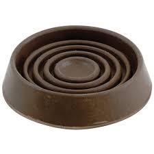 Everbilt 2 1 2 In Brown Smooth Rubber Round Furniture Cups 4 Pack Rubber Casters Round Cushion Round Furniture