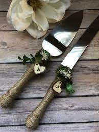 Succulent Wedding Cake Knife Server Set Wedding Decoration Rustic Wedding Cake Wedding Cake Knife And Server Set Wedding Cake Server Succulent Wedding Cakes