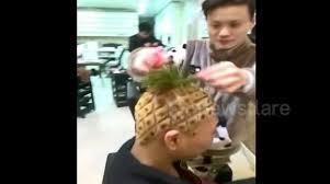 Read on to discover how to make this easy and fun hairstyle today. Newsflare Chinese Barber Gives Customer Pineapple Haircut