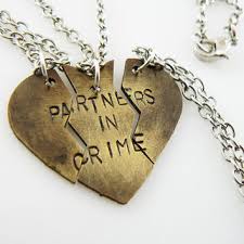 Or make just one special piece and give it to your. Heart Necklace Partners In Crime Hand From Stampedworld On