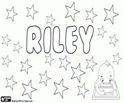 Does he demand frequent trips to the zoo? Riley Unisex Name Coloring Page Printable Game