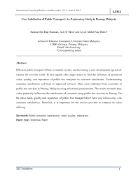 At present, a range of public and private institutions have responsibilities for transportation in kl. Pdf User Satisfaction Of Public Transport An Exploratory Study In Penang Malaysia Halizan Hamzah And Mohd Faiz Hilmi Academia Edu
