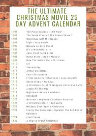 The Ultimate Christmas Movie 25 Day Advent Calendar Ultimate Christmas Homemade Advent Calendars Christmas Movies