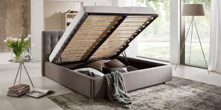 Bett Mit Bettkasten 140x160 180x200 Grau Polsterbett Mit Stauraum Moebella24 Bett Mit Bettkasten Bettkasten Bett Mit Lattenrost