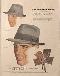 1952 STETSON HATS Whippet & Weston New Bluegrass Color Tone VTG 1950s PRINT  AD $14.77