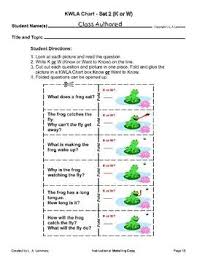 Interactive Frog And More 1st 3rd Grade Kwla Chart Writing