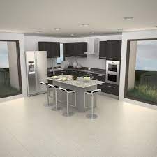 La isla central sirve de límite entre cocina y salón , una distinción que se aprecia también en el cambio del pavimento. Mobiliario De Cocina Florencia De Euromobilia En L Con Isla Euromob