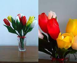 Vintage Lights Tulip Lights Plastic Flowers Red By Thriftmachine Kr80 00 Plastic Flowers Vintage Lighting Lights