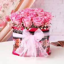 Check spelling or type a new query. Pink Roses Premium Chocolate Bouquet