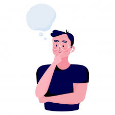 Concept Illustration Of A Young Man Pose By Placing A Finger On The Chin And Smiles Thinking About Something With Text Space Smile Illustration Illustration Mind Map Design