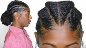 While many hairstyles can be created on all hair types like buns and. Flat Twist Into Bun Hair Tutorial For Thick Kinky Natural Hair Protective Style Youtube