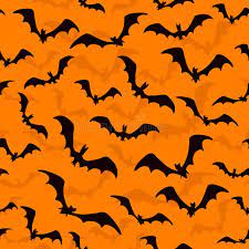 Trick or treat, happy halloween and flying bats are few theme based designs often. Seamless Wallpaper With Bats For Halloween On Orange Background Stock Vector Illustration Of Funny Scary 126040107
