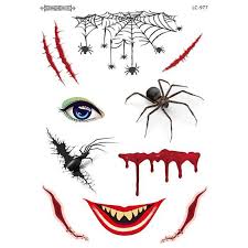 Seluruh gambar animasi bergerak muka jelek & seram ini gratis dan dapat ditautkan secara yang paling menarik. 8 Blatt Halloween Gesicht Aufkleber Scary Spooky Temporare Gesicht Tattoo Make Up Party Dekoration Diy Zubehor Party Diy Dekorationen Aliexpress