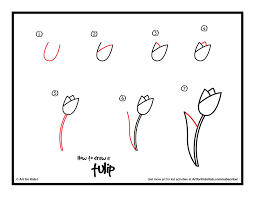 How To Draw Three Spring Flowers Art For Kids Hub Spring Flower Art Tulip Drawing Spring Flowers Art For Kids
