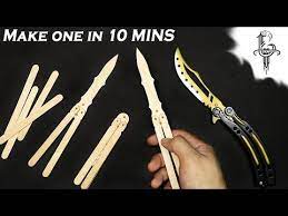 We will need a sheet of a4 and 5 sheets of a6, scissors, glue and a hole punch. Super Easy Way To Make Butterfly Knife Popsicle Sticks Diy 2019 Youtube Butterfly Knife Popsicle Sticks Popsicle Stick Diy