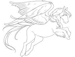 Free Pegasus Lineart By Sapphira Page On Deviantart Horse Coloring Pages Drawings Coloring Pages