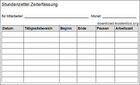 So müssen zum einen arbeitgeber von geringfügig beschäftigten die arbeitszeiten dokumentieren und 2 jahre lang speichern. Stundenzettel Vorlagen Download Fur Word Pdf Und Excel Kostenlos