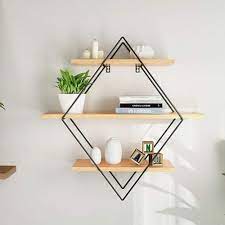 Check spelling or type a new query. Goolsky Vintage Iron Metal Wood Wall Storage Shelf Rack Industrial Style Rhombus Wood Iron Craft Wall Book Hanging Rack Modern Bedroom Office Kitchen Bathroom Living Room Decoration Buy Online At Best Price