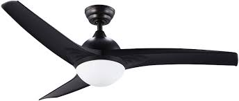 Shop for black ceiling fans and the best in modern furniture. Co Z 52 Modern Ceiling Fan With Lights And Remote Contemporary Black Ceiling Fans With Led Light For Bedroom Living Room Kitchen Industrial Ceiling Fan With 3 Abs Blades Reversible Amazon Com