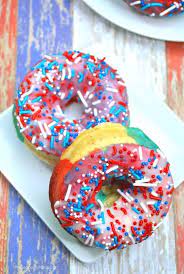 Try drizzling your finished cake pops with blue or red candy coating to create patriotic pops! Red White Blue Swirl Donuts The Soccer Mom Blog