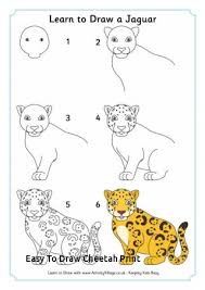 Draw small circles, irregular ovals or spots that are evenly spaced from each other. Images Of How To Draw A Cheetah Step By Step Easy For Kids