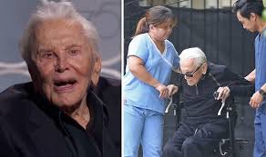 He has received numerous accolades, including two academy awards, five golden globe awards. Kirk Douglas Spartacus Star And Michael Douglas Dad Helped By Nurses In La Celebrity News Showbiz Tv Express Co Uk