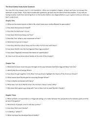 Maybe you would like to learn more about one of these? Great Gatsby Study Guide Questions