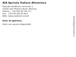 Dettagli aia spa agricola italiana alimentare 0775308537 via s. á… Orari Di Apertura Aia Agricola Italiana Alimentare Piazzale Apollinare Veronesi