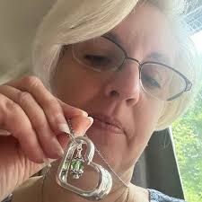 Floating Heart Necklace, Floating Heart Pendant, Silver Heart, Spoon  Necklace, Floral, Silverware Jewelry, Spring Garden Pattern