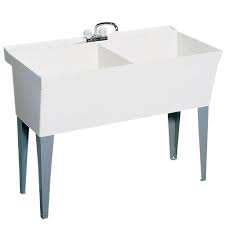 veritek double bowl laundry tub mf 2f