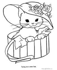 Free adorable cat and butterfly coloring page. Cat Coloring Pages Free And Printable